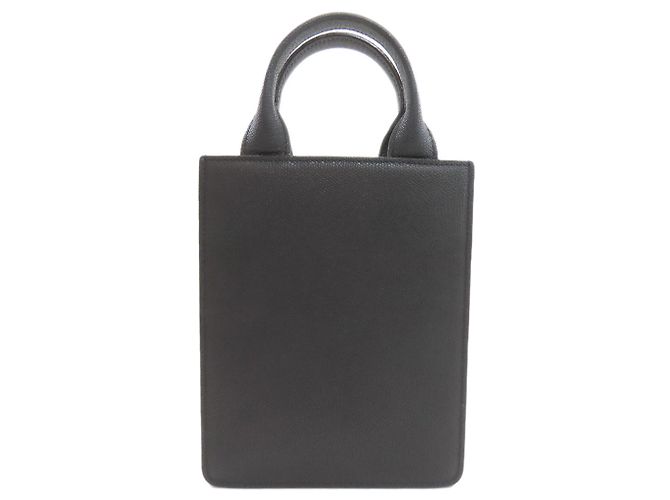 Valextra Boxy 2-Way Handtasche Schwarz - Ansicht 2