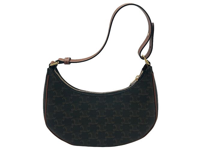 Céline Celine Ava Triomphe Canvas Small Marrone - vista 2