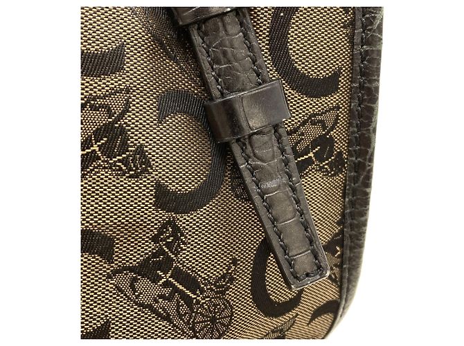 Céline Sac à main Celine C Sulky en toile pour femme Marron Noir - vue 15