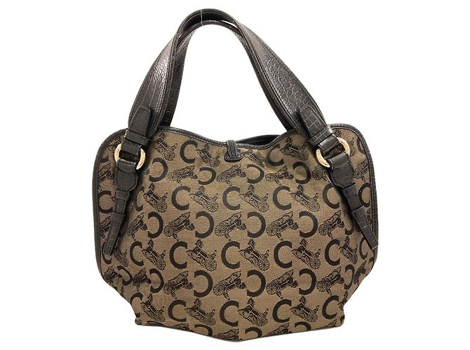 Céline Sac à main Celine C Sulky en toile pour femme Marron Noir - vue 2