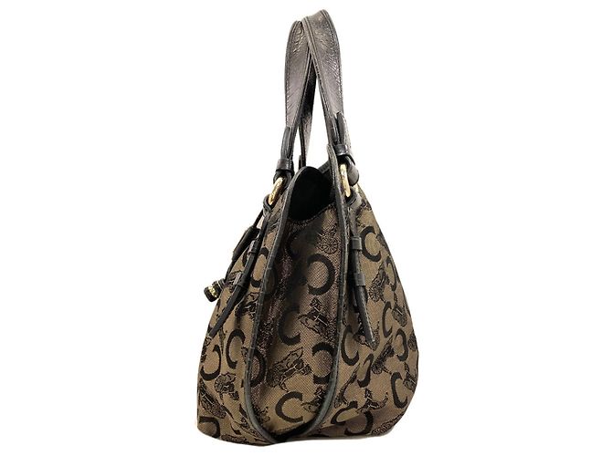 Céline Sac à main Celine C Sulky en toile pour femme Marron Noir - vue 3