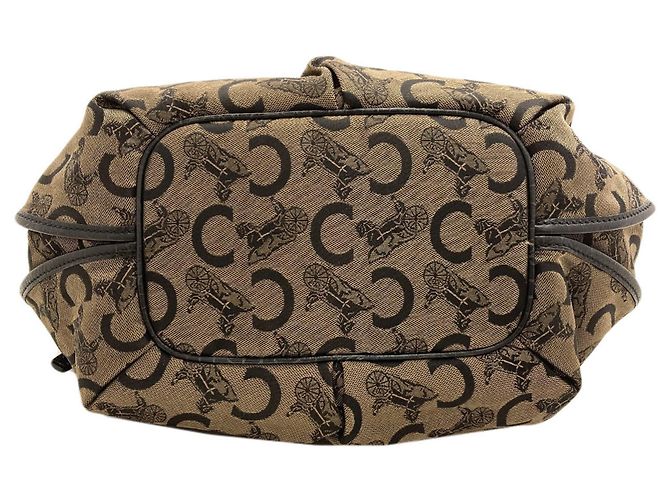 Céline Sac à main Celine C Sulky en toile pour femme Marron Noir - vue 4