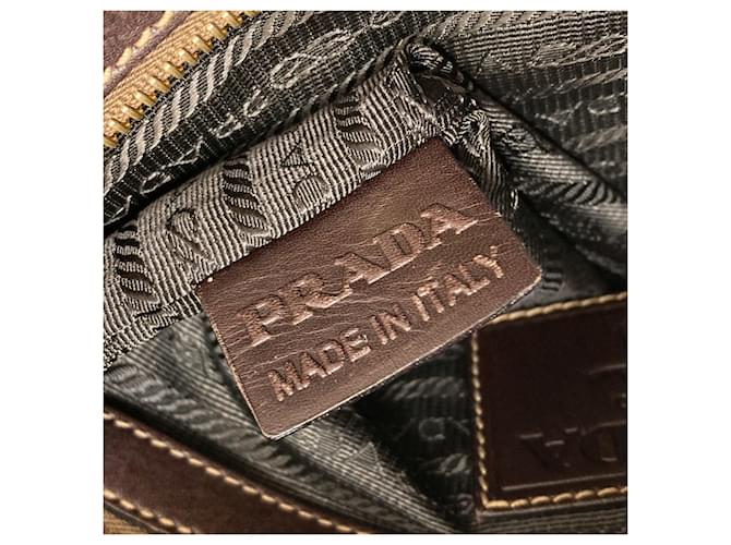 Borsa a Spalla Prada Logo Marrone scuro - vista 8