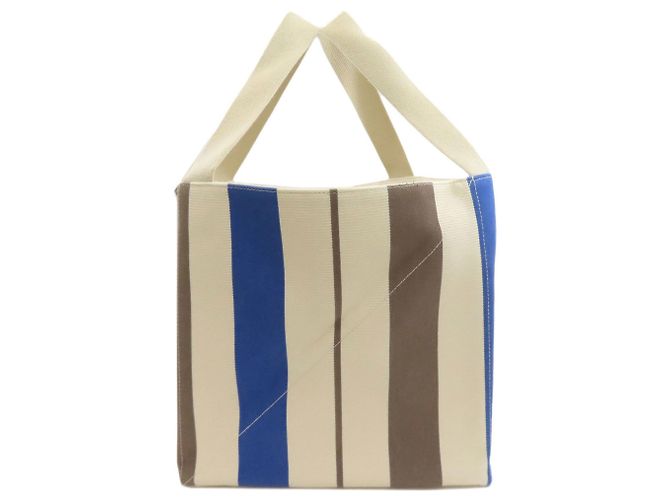 Hermès Borsa Tote Hermes Zulu PM Marrone Bianco Blu - vista 2