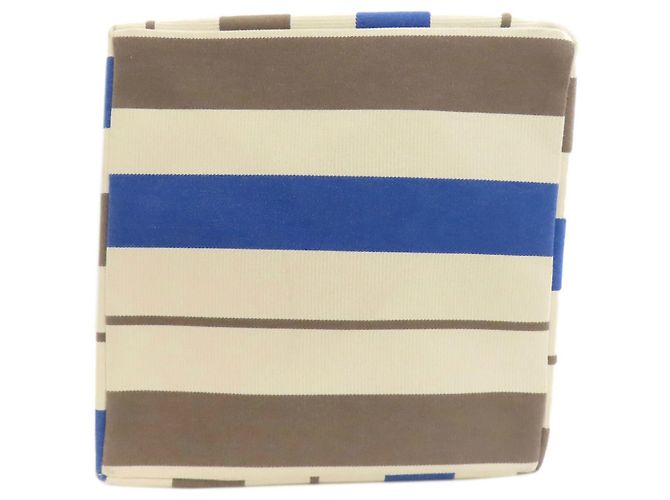 Hermès Borsa Tote Hermes Zulu PM Marrone Bianco Blu - vista 4