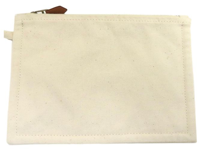 Hermès Borsa Tote Hermes Zulu PM Marrone Bianco Blu - vista 8