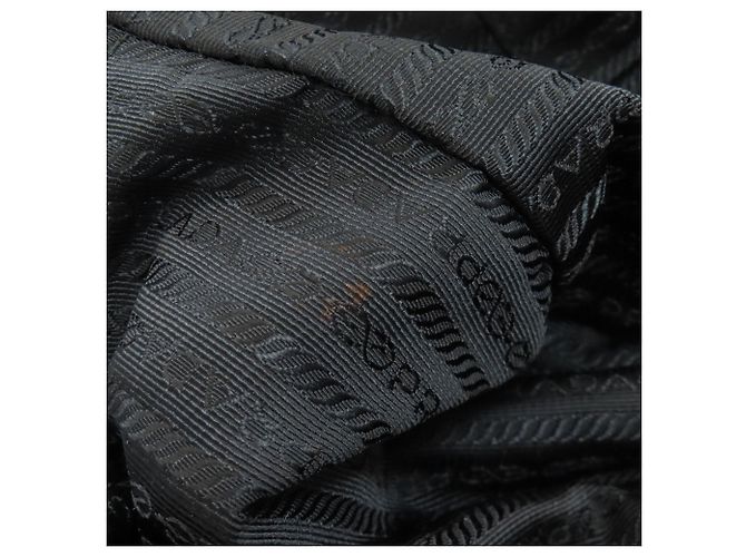 Bolsa 2-Way acolchoada Prada em lona de algodão preta Preto - vista 11