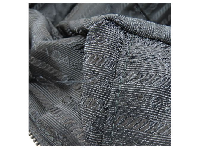Bolsa 2-Way acolchoada Prada em lona de algodão preta Preto - vista 12