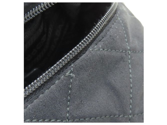 Bolsa 2-Way acolchoada Prada em lona de algodão preta Preto - vista 14