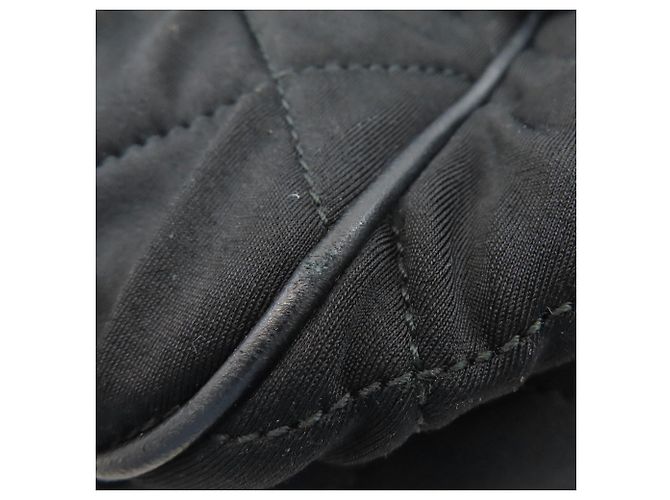 Bolsa 2-Way acolchoada Prada em lona de algodão preta Preto - vista 15
