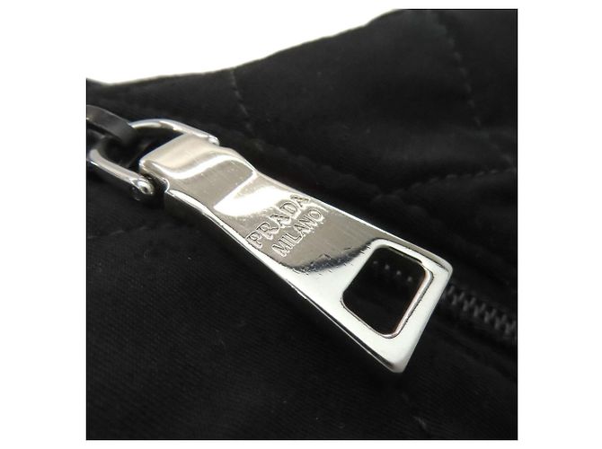 Bolsa 2-Way acolchoada Prada em lona de algodão preta Preto - vista 17