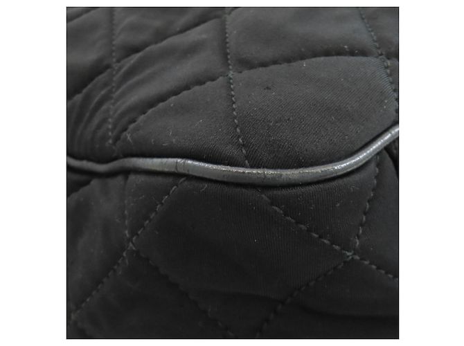 Bolsa 2-Way acolchoada Prada em lona de algodão preta Preto - vista 27