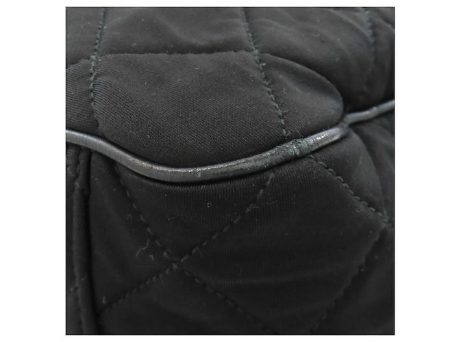 Bolsa 2-Way acolchoada Prada em lona de algodão preta Preto - vista 28