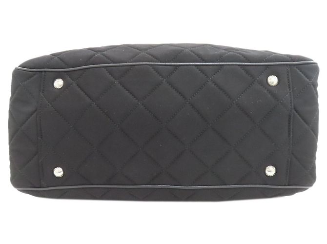 Bolsa 2-Way acolchoada Prada em lona de algodão preta Preto - vista 4