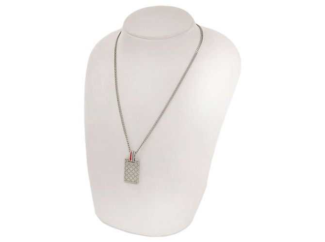 Collana Diamante Gucci Argento Rosso Verde - vista 4