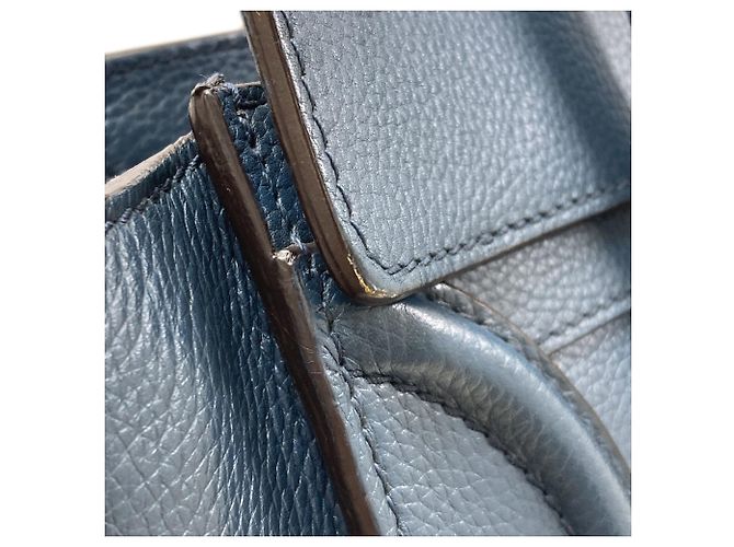 Céline Celine Luggage Micro Tote Bag Blau - Ansicht 13