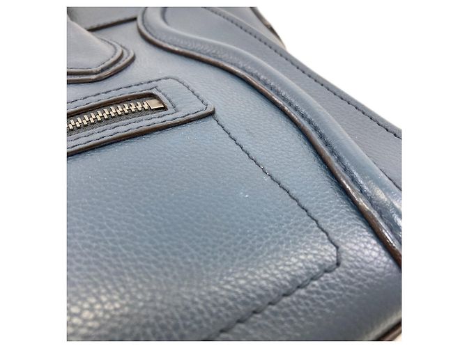 Céline Celine Luggage Micro Tote Bag Blau - Ansicht 14