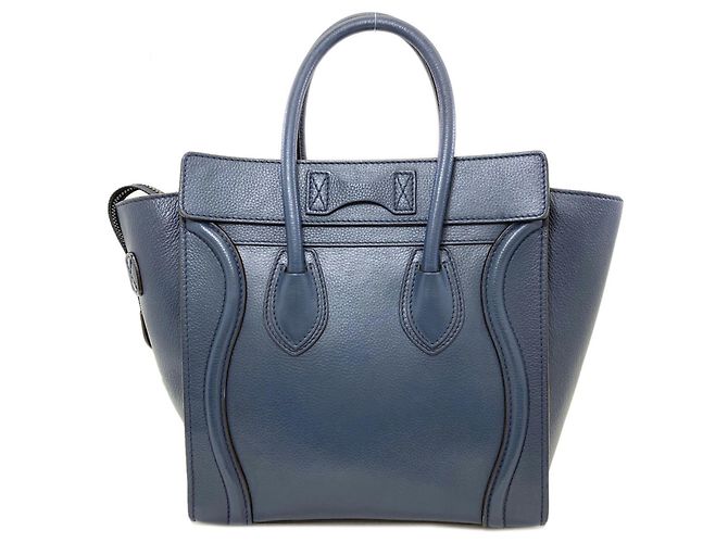 Céline Celine Luggage Micro Tote Bag Blau - Ansicht 2