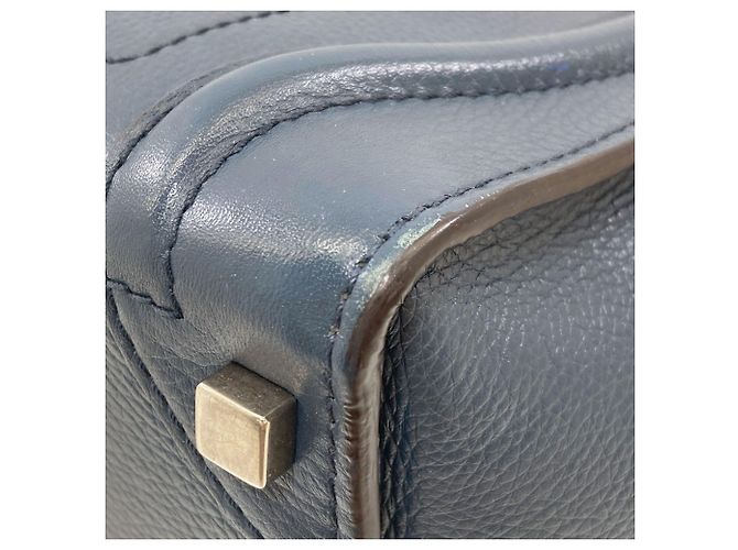 Céline Celine Luggage Micro Tote Bag Blau - Ansicht 20