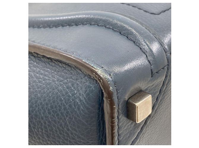 Céline Celine Luggage Micro Tote Bag Blau - Ansicht 21