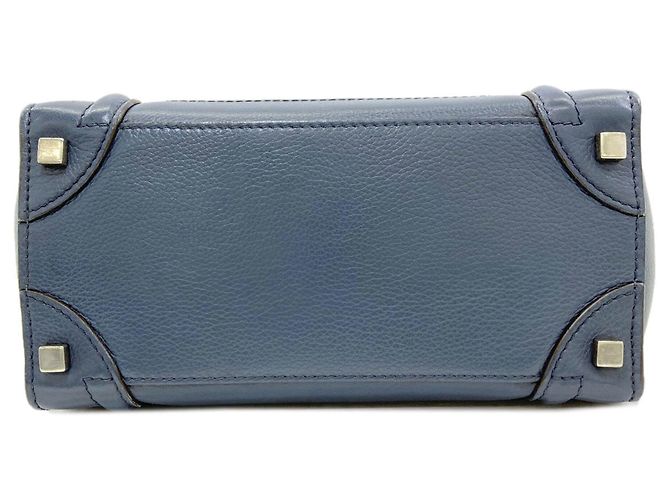 Céline Celine Luggage Micro Tote Bag Blau - Ansicht 4