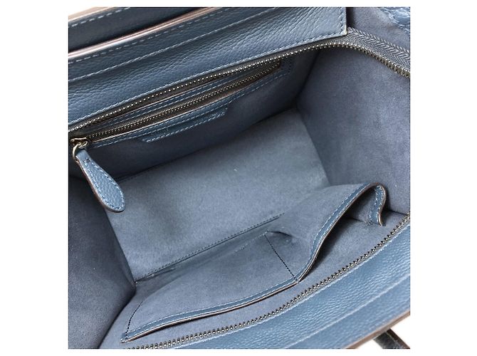 Céline Celine Luggage Micro Tote Bag Blau - Ansicht 5