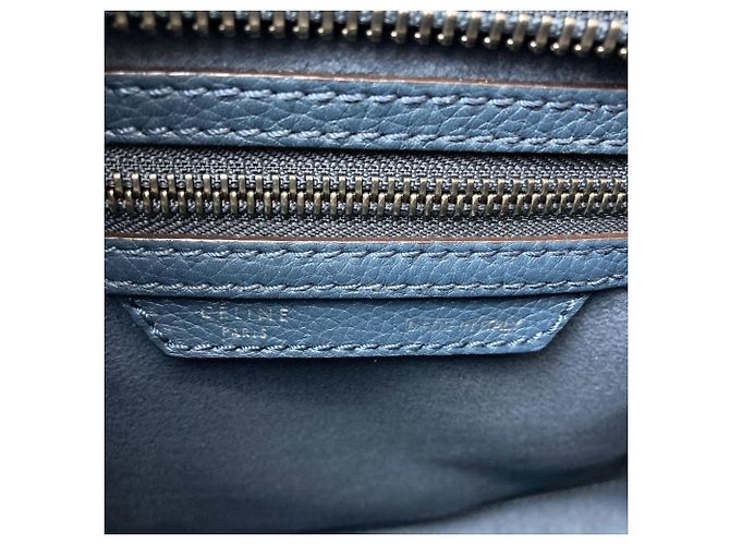 Céline Celine Luggage Micro Tote Bag Blau - Ansicht 6