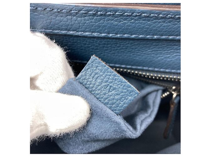 Céline Celine Luggage Micro Tote Bag Blau - Ansicht 7