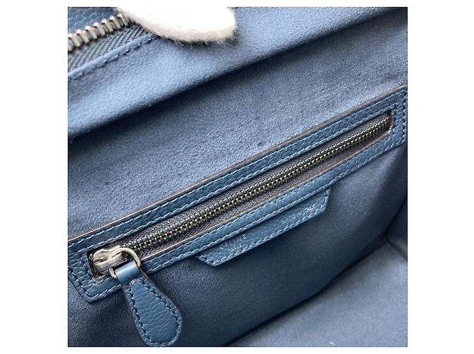 Céline Celine Luggage Micro Tote Bag Blau - Ansicht 9
