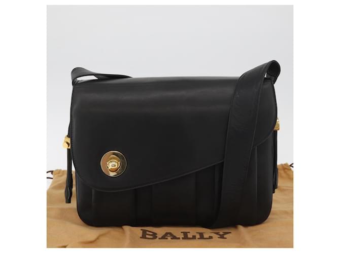 Borsa a Spalla BALLY in Pelle Nera e Oro Auth 171257A Nero D'oro - vista 12