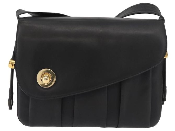 Borsa a Spalla BALLY in Pelle Nera e Oro Auth 171257A Nero D'oro - vista 13