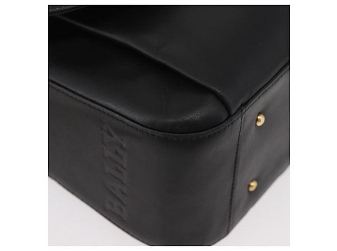 Borsa a Spalla BALLY in Pelle Nera e Oro Auth 171257A Nero D'oro - vista 14