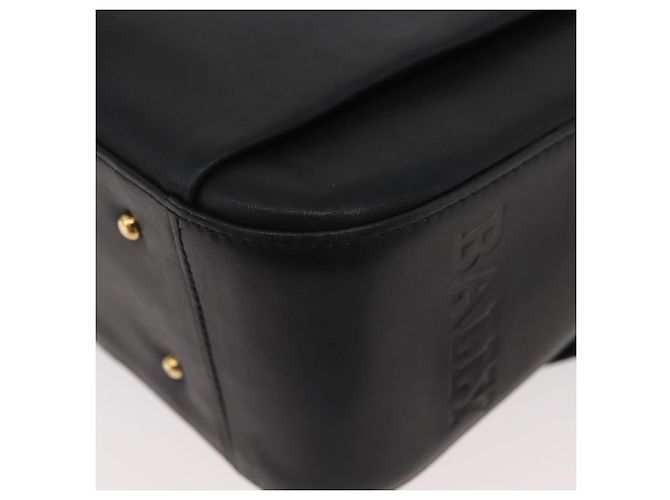 Borsa a Spalla BALLY in Pelle Nera e Oro Auth 171257A Nero D'oro - vista 17