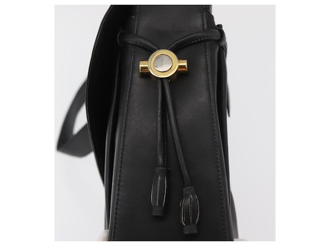 Borsa a Spalla BALLY in Pelle Nera e Oro Auth 171257A Nero D'oro - vista 19