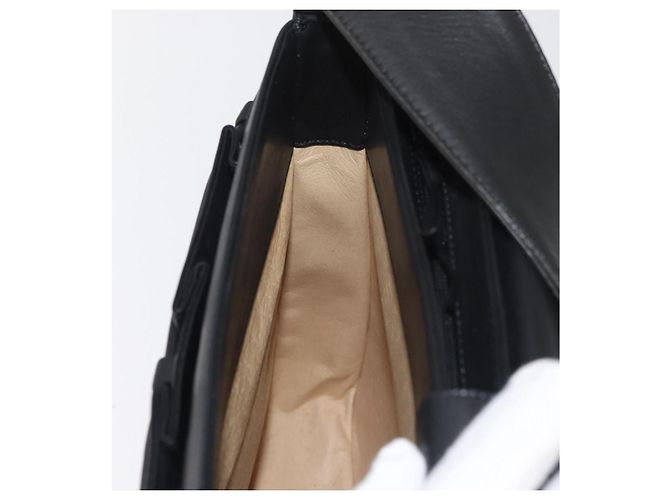 Borsa a Spalla BALLY in Pelle Nera e Oro Auth 171257A Nero D'oro - vista 22