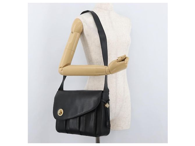 Borsa a Spalla BALLY in Pelle Nera e Oro Auth 171257A Nero D'oro - vista 27