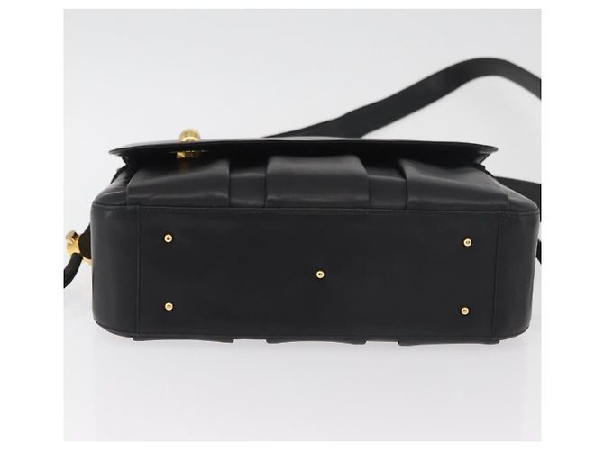 Borsa a Spalla BALLY in Pelle Nera e Oro Auth 171257A Nero D'oro - vista 5