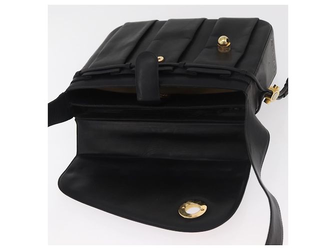 Borsa a Spalla BALLY in Pelle Nera e Oro Auth 171257A Nero D'oro - vista 9