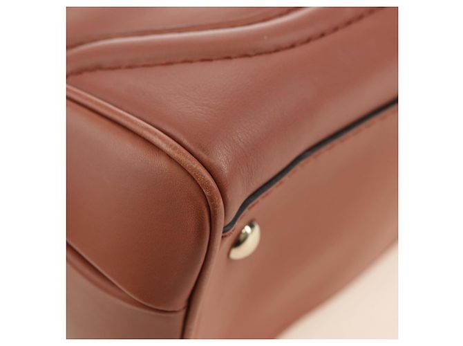 Borsa a Mano GUCCI Bamboo in Pelle 2way Oro Rosa 308385 Auth 181722V D'oro - vista 15