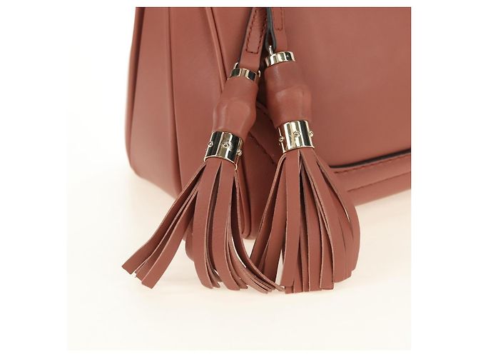 Borsa a Mano GUCCI Bamboo in Pelle 2way Oro Rosa 308385 Auth 181722V D'oro - vista 18