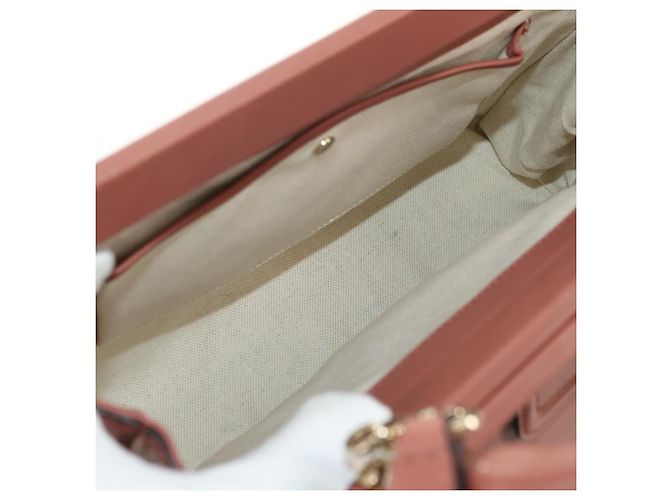 Borsa a Mano GUCCI Bamboo in Pelle 2way Oro Rosa 308385 Auth 181722V D'oro - vista 19