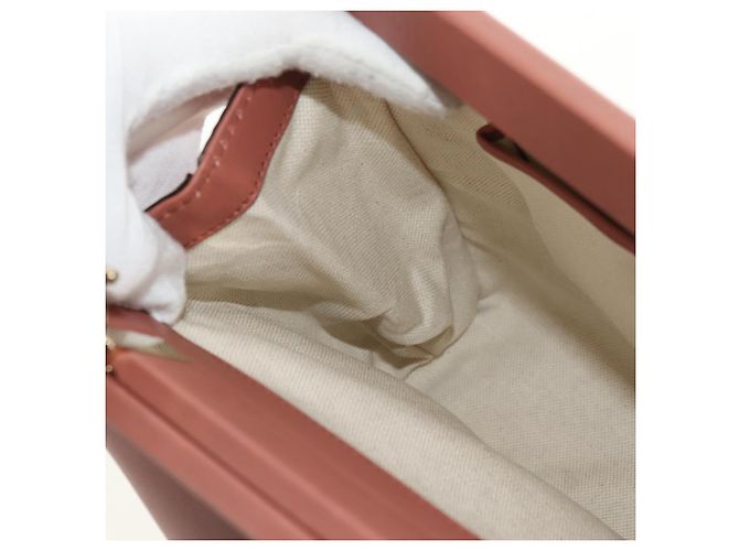 Borsa a Mano GUCCI Bamboo in Pelle 2way Oro Rosa 308385 Auth 181722V D'oro - vista 21