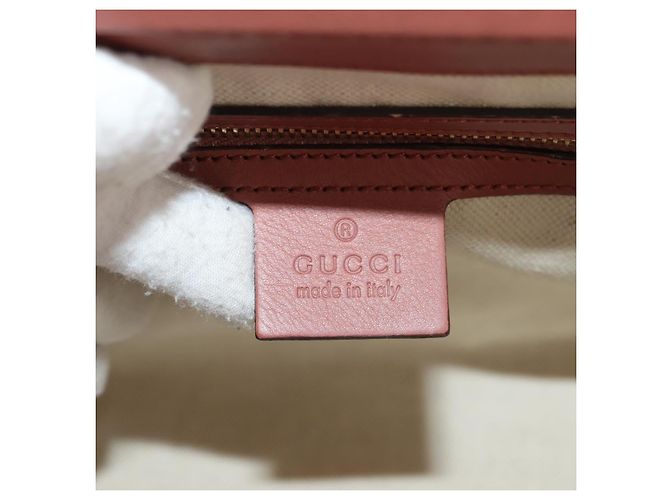 Borsa a Mano GUCCI Bamboo in Pelle 2way Oro Rosa 308385 Auth 181722V D'oro - vista 23