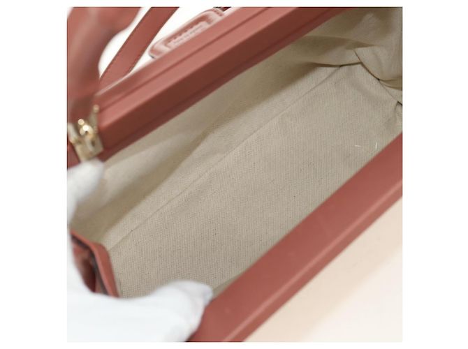 Borsa a Mano GUCCI Bamboo in Pelle 2way Oro Rosa 308385 Auth 181722V D'oro - vista 24