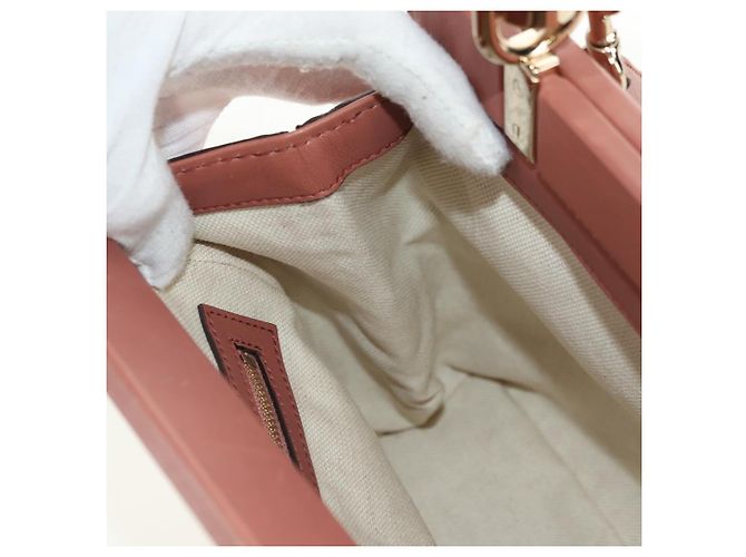 Borsa a Mano GUCCI Bamboo in Pelle 2way Oro Rosa 308385 Auth 181722V D'oro - vista 26