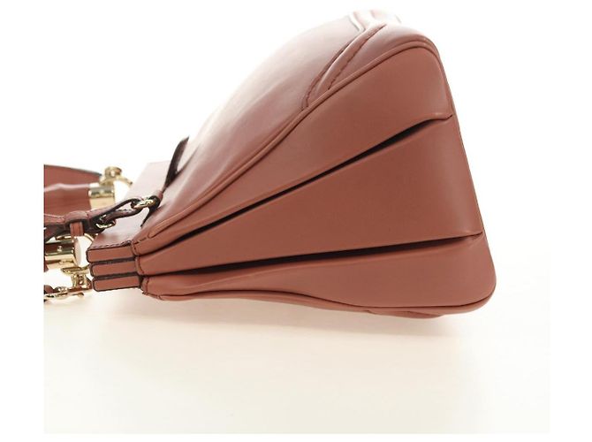 Borsa a Mano GUCCI Bamboo in Pelle 2way Oro Rosa 308385 Auth 181722V D'oro - vista 4