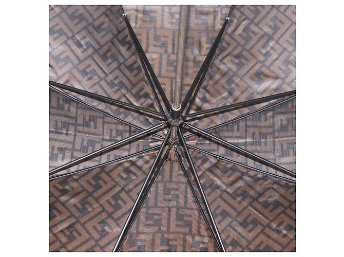 FENDI FENDI x FRGMT x POKMON Zucca Canvas Dragonfly Umbrella Auth 167315SM Marron Noir - vue 10