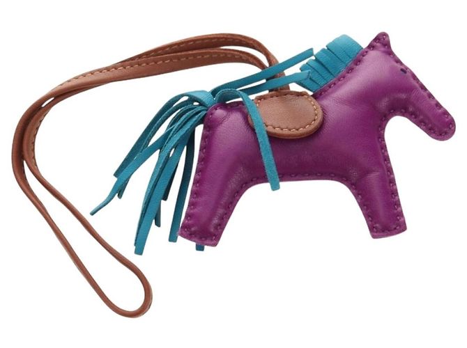 Hermès HERMES Rodeo PM Charm Leder Lila Authentisch 178894M - Ansicht 9
