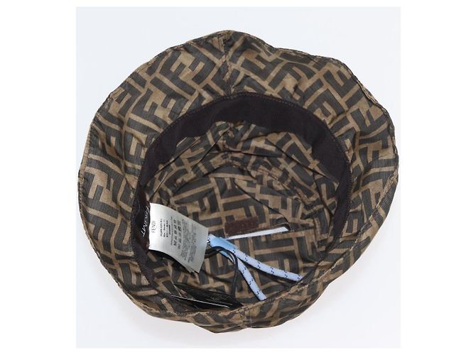FENDI x FRGMT x POKMON ZUCCA Canvas Bucket Hat Mini-Dragon Braun Auth 167329SM Schwarz - Ansicht 6