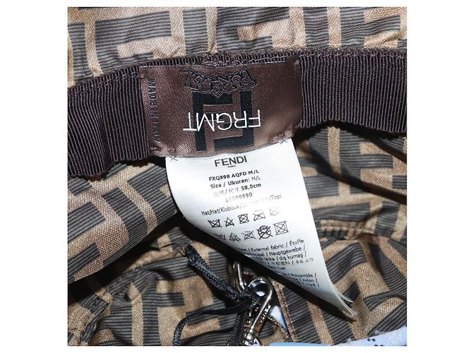 FENDI x FRGMT x POKMON ZUCCA Canvas Bucket Hat Mini-Dragon Braun Auth 167329SM Schwarz - Ansicht 7